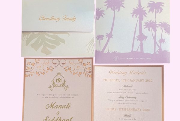 coastal-themed wedding invite