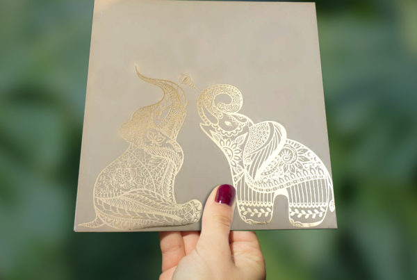 Kerala-themed wedding invite