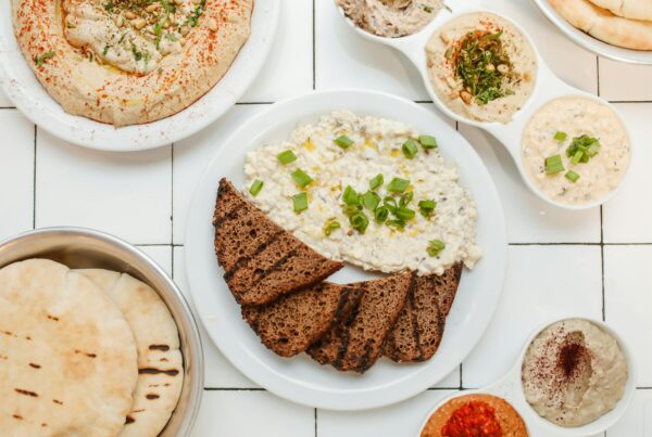 Image of a healthy delicious Middle Eastern spread